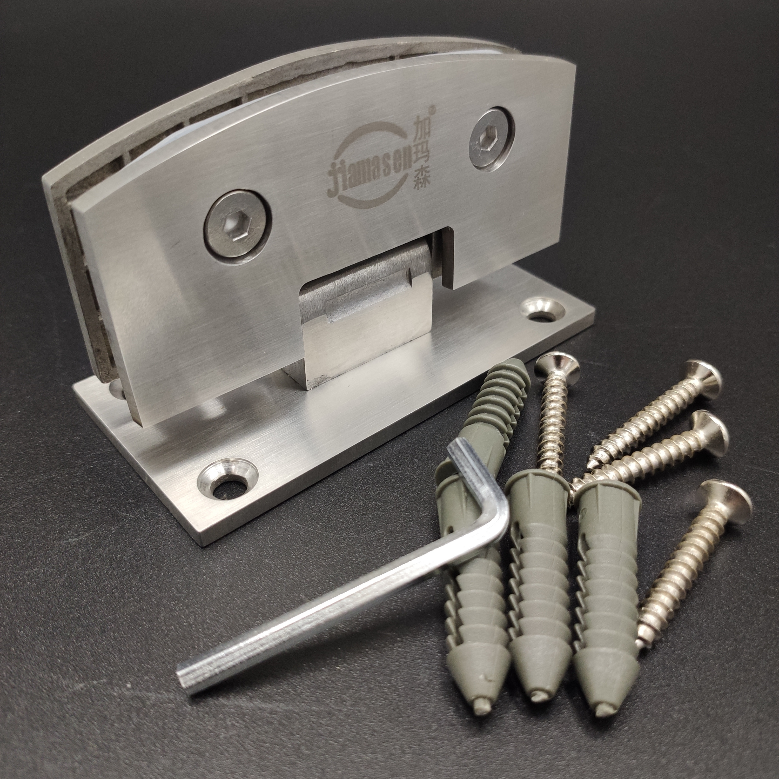 玻璃合页弧形浴室90度180度弹簧淋浴房不锈钢铰链玻璃铰链