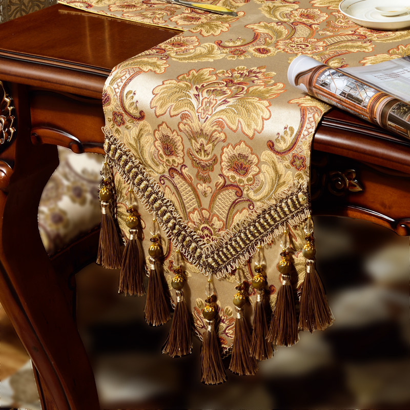 美式桌布桌旗欧式现代简约电视柜茶几餐桌客厅长方形桌旗