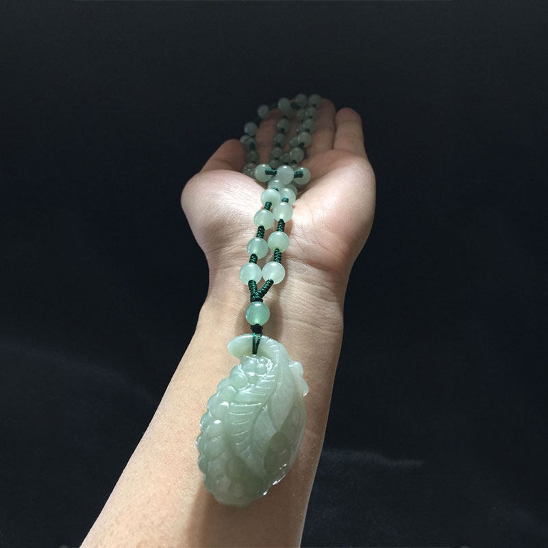 内蒙古福翠缘直播间下单佘太翠玉老料项链寓意多子项坠