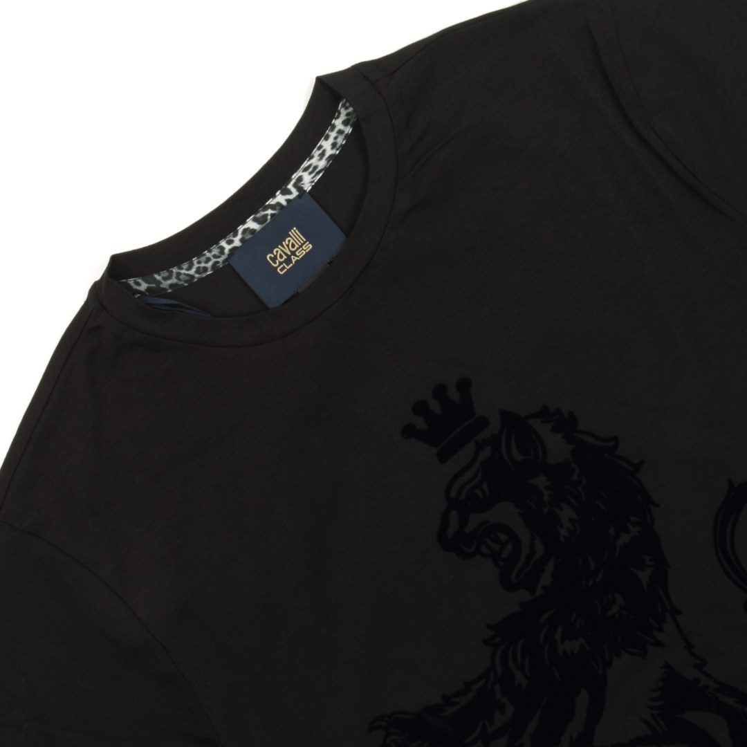 cavalliclass卡沃利皇冠狮子男士长袖圆领b3jub74536620t恤