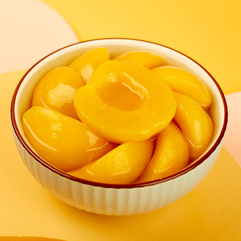 罐头林家铺子黄桃水果椰果什锦橘子草莓820g水果罐头