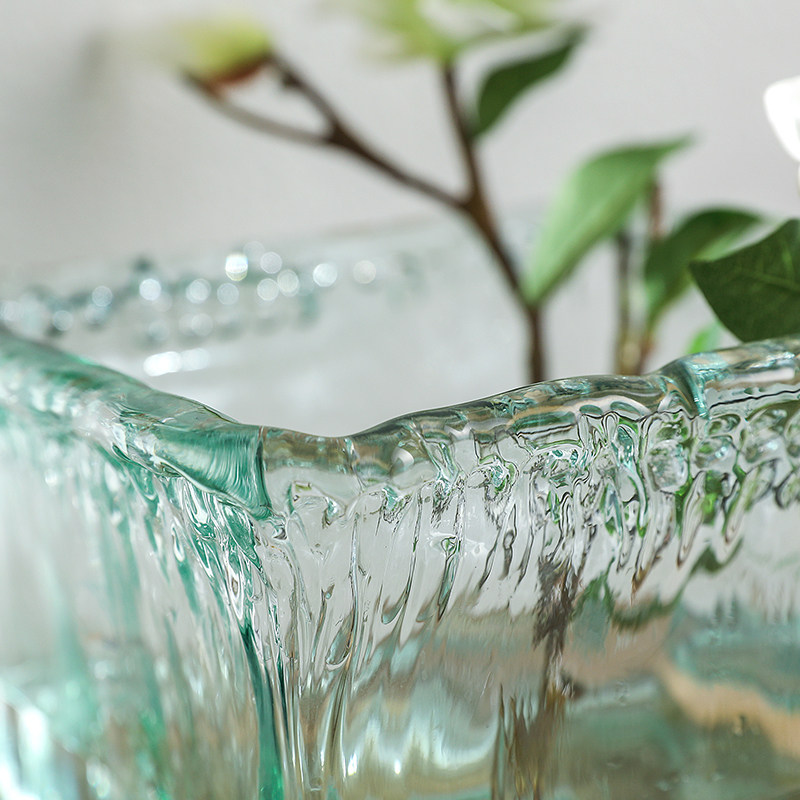 西班牙进口方口花瓶透明玻璃方形百合合水培花花瓶