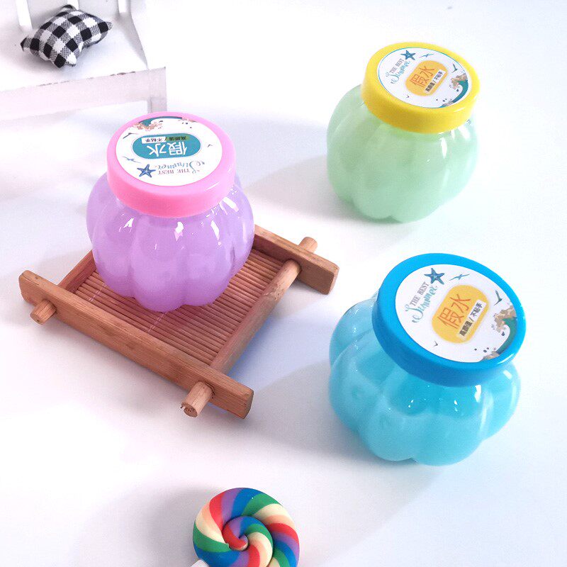 假水儿童安全透明明色牛奶矿泉水南瓜莱姆水晶泥不彩泥