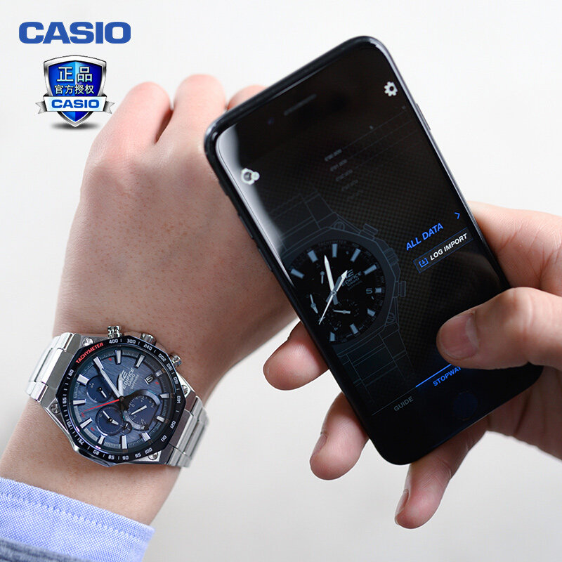 手表卡西欧casio官网正品太阳能智能商务男士eqb-1100xyd日韩腕表