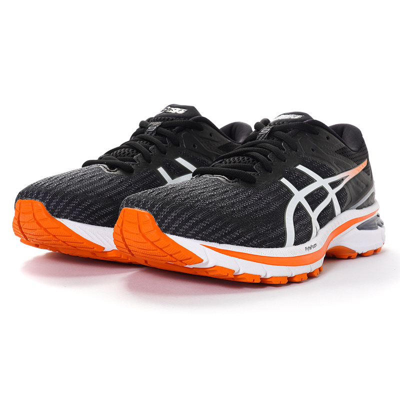 asics亚瑟士gt20009男子4e超宽楦支撑跑鞋灰橘1011a987004