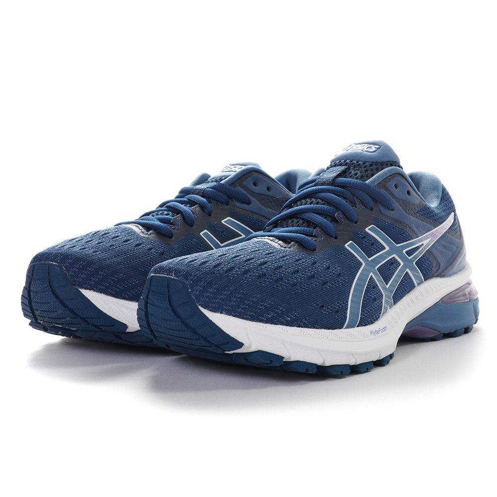 asics亚瑟士gt2000女子宽楦支撑跑鞋蓝色1012a861400跑步鞋