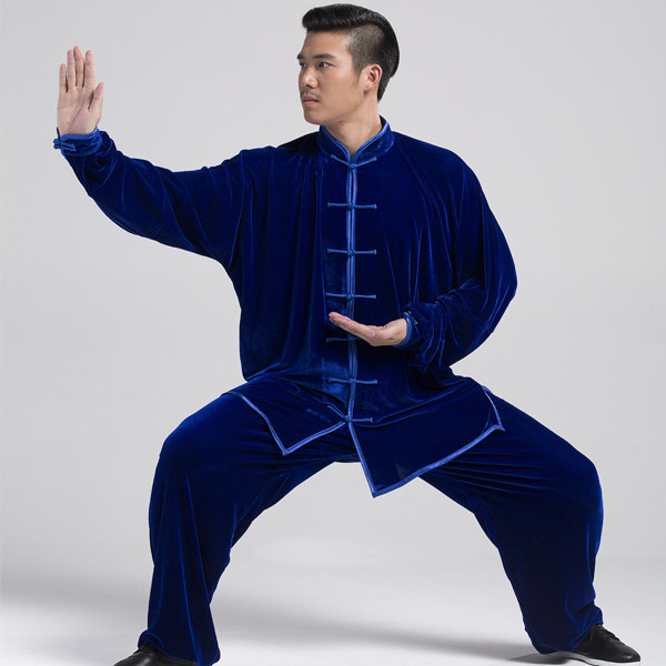 劲武金丝绒太极春季练功男女南韩太极拳服装健身太极服