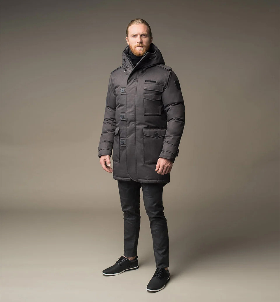 eraldo加拿大极地系列加厚充绒400克羊毛质感防寒羽绒服