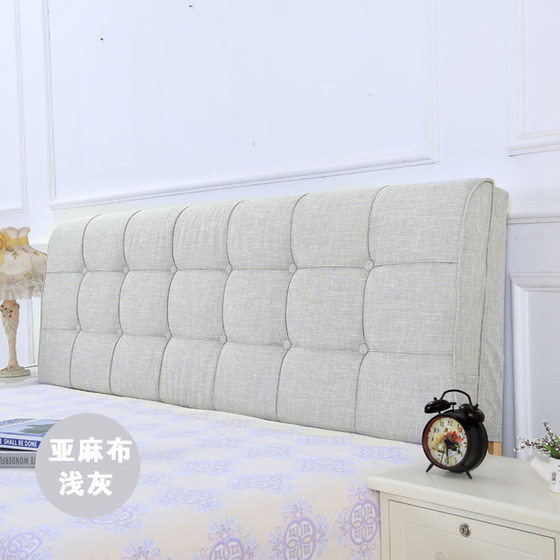 Headboard Back Cloth Pouch Tatami Bed Backrest Cushion Large Hood Simple Modern Double Bed Washable Headboard Back Cloth Pouch Tatami Bed Backrest Cushion Large Hood Simple Modern Double Bed Washable