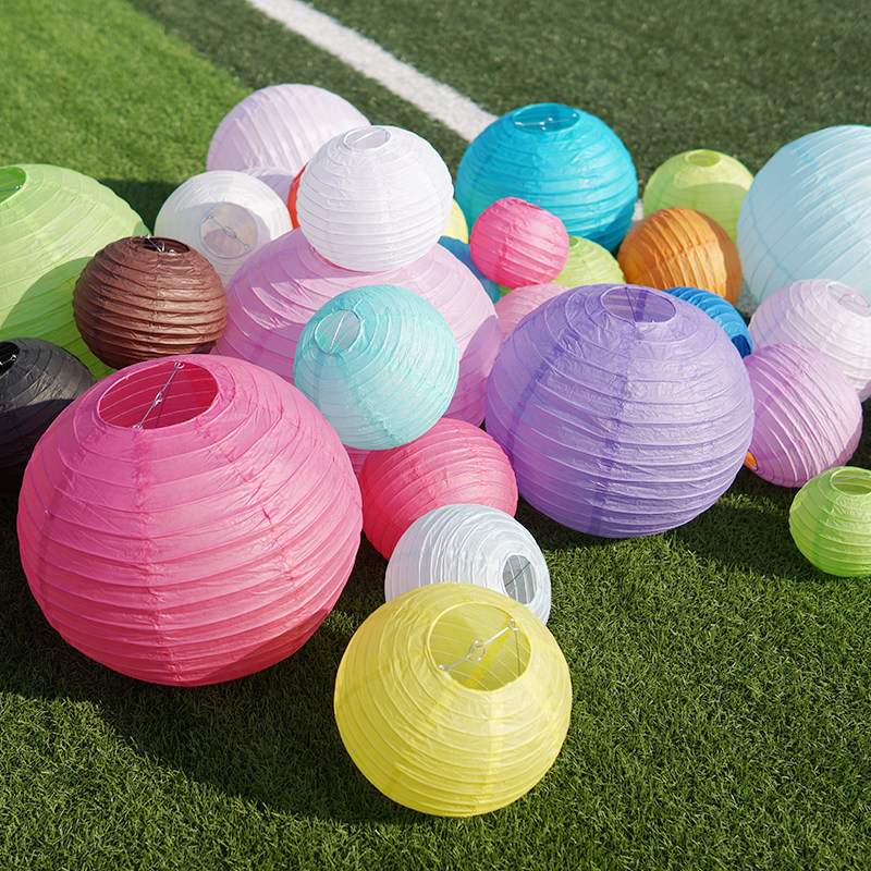 中秋节花灯民族手工雕花花纸灯笼圆球球形挂式灯笼