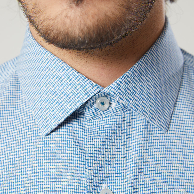 恺米法式衬衣纹理提花商务时尚衬衫衬衫