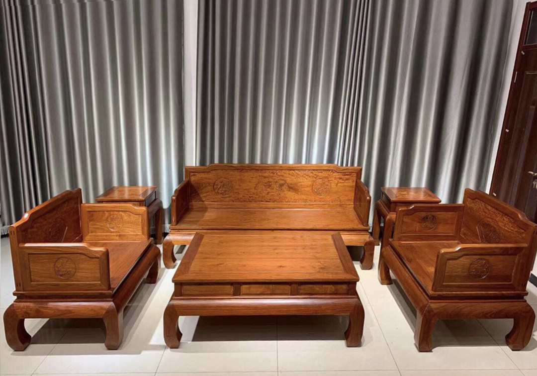 沙发红木实木中式新中式罗汉刺猬花梨件套紫檀实木沙发