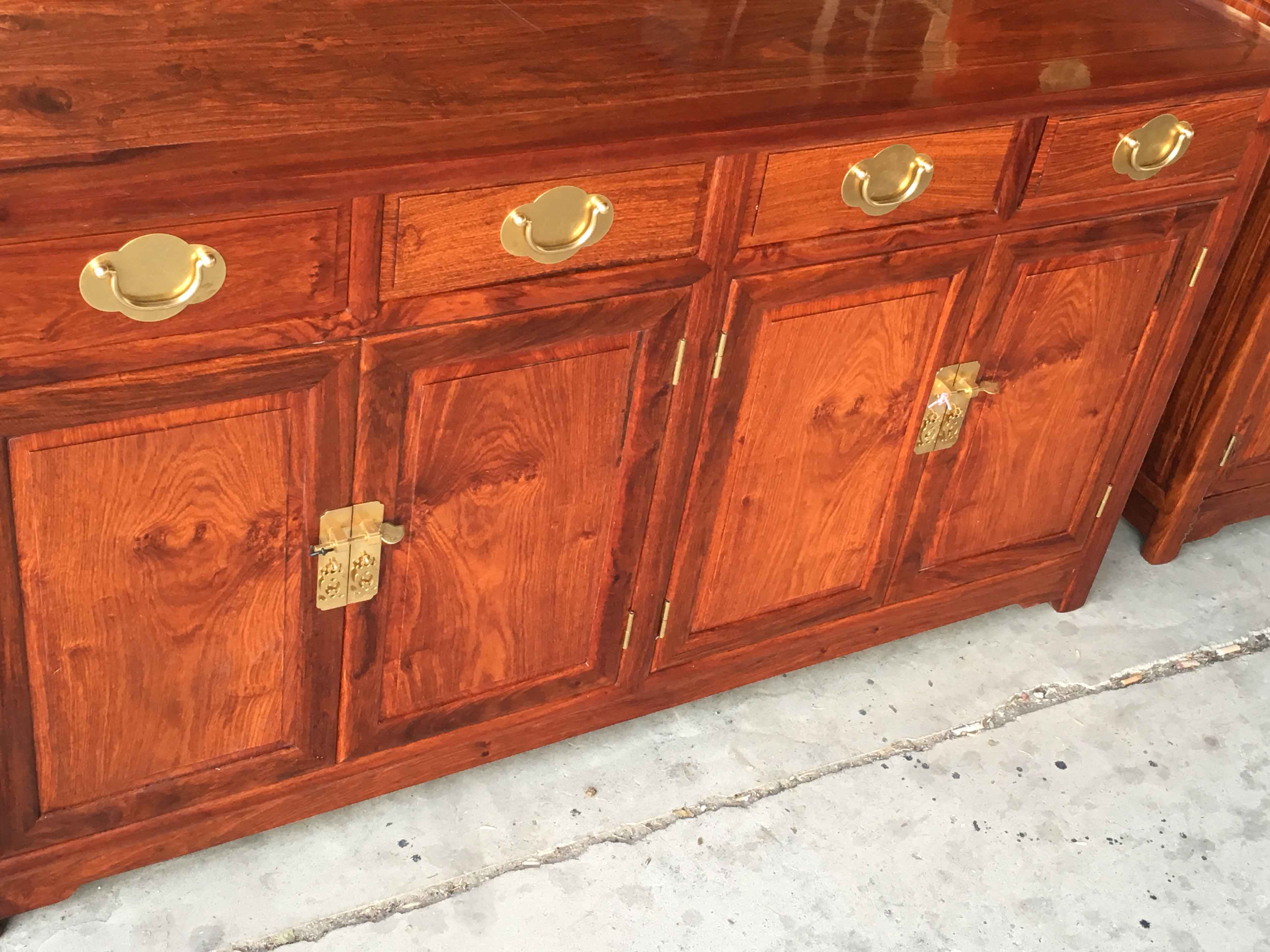 红木家具非洲花梨木餐边柜刺猬紫檀柜子鞋柜独板素实木仿古中式