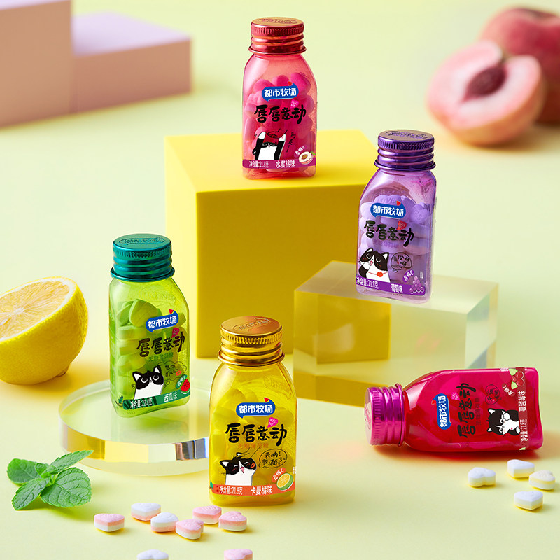 拍3件无糖薄荷糖清口含片共3瓶赠1袋