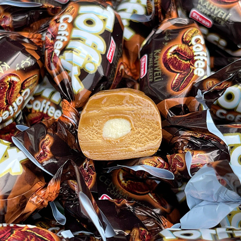 土耳其原装进口elvan咖啡夹心软糖炭烧浓郁太妃糖流传统糖果