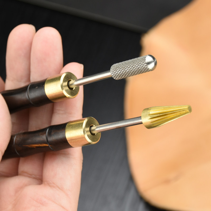 檀木柄边油笔封边工具手工皮革diy皮边处理缝纫diy工具套装