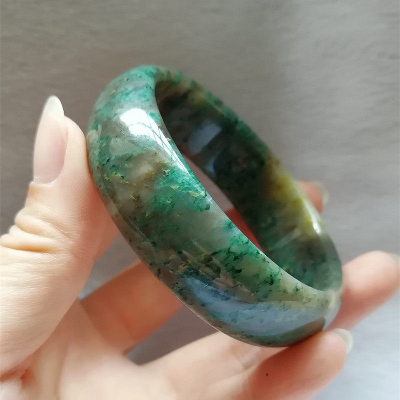 玉镯收藏南阳独山玉手手镯老坑独玉加宽手环手饰