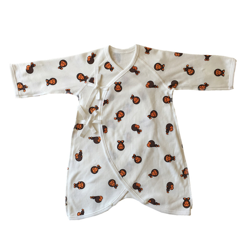 新生儿纯棉春秋宝宝宝蝶衣哈和尚服初生儿连体衣连身衣