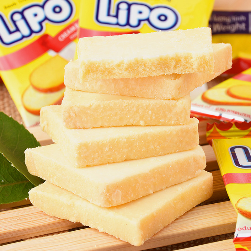越南特产进口lipo奶油鸡蛋面包干300g利葡代餐饼干小吃休闲零食品