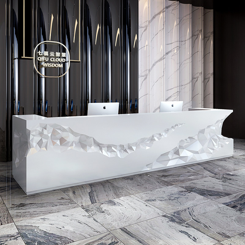 异形创意吧台收银台简约现代酒店影楼美容院弧形前台