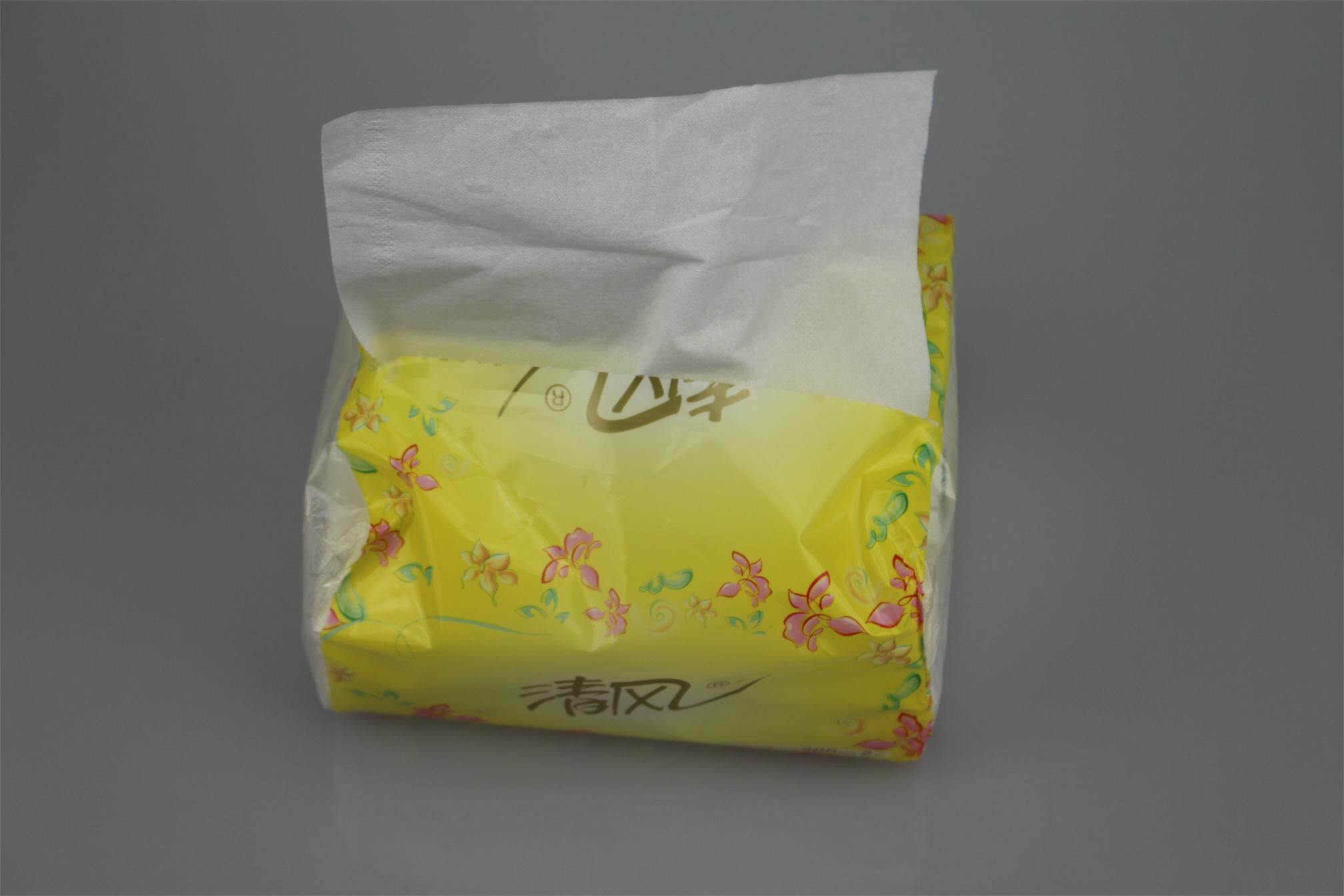 清风抽纸 200抽袋装 花韵 软抽 b338rcm 清风餐巾纸