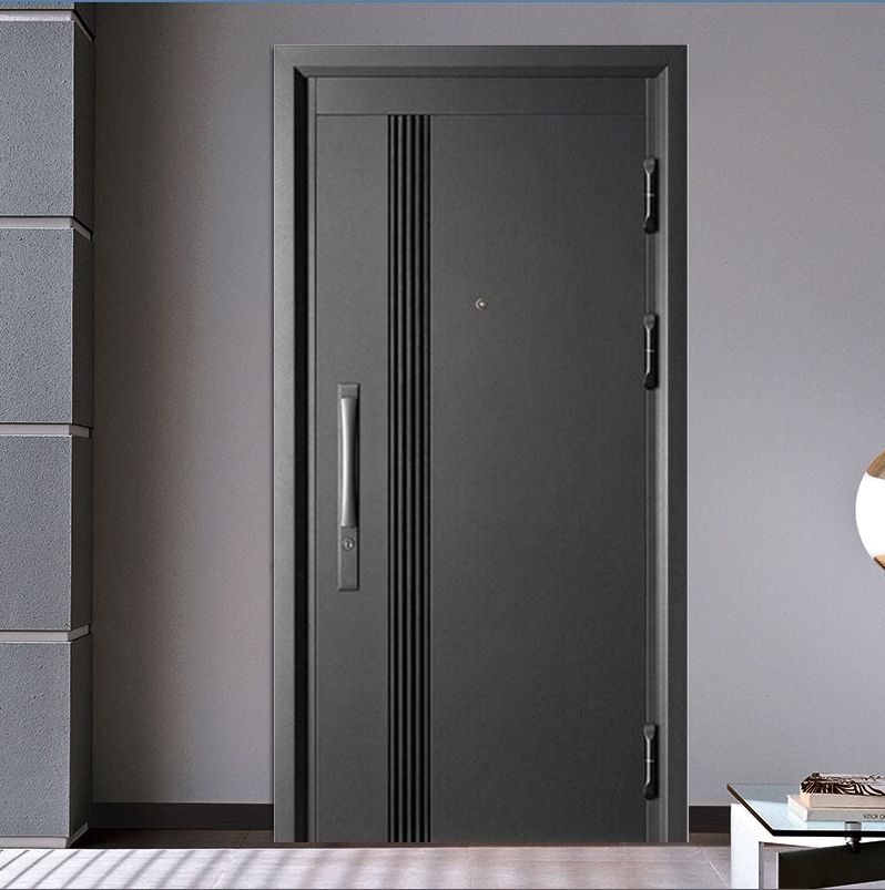 安全发财门风水财门拼接门子母门铸铝款甲级防盗门进户门