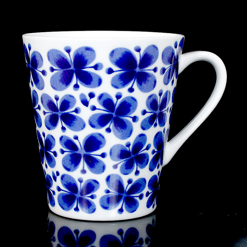 瑞典rorstrandmonamie蓝色经典蓝蝴蝶餐具马克杯盘碗现货马克杯