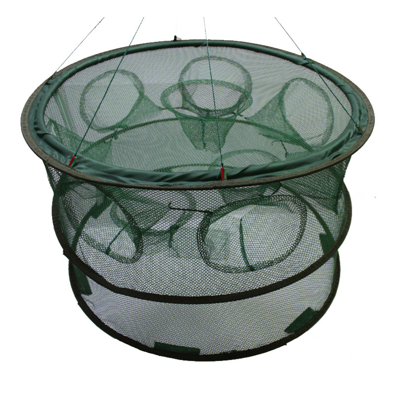 户外自动折叠虾笼渔网捕鱼笼黄鳝泥鳅螃蟹笼抓鱼网手抛网捕鱼工具