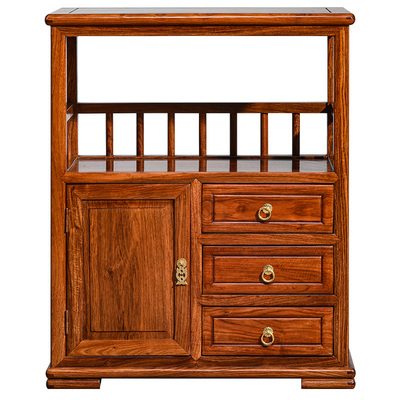 红木花梨刺猬紫檀水柜新中式中式仿古柜子储物柜实木小茶柜餐边柜