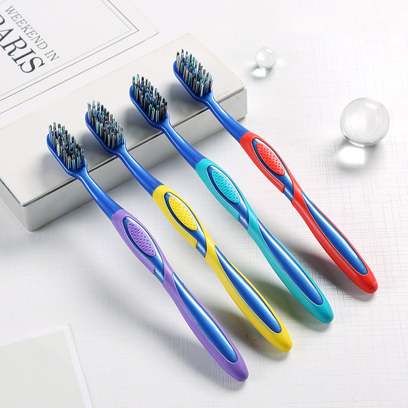 健牌温和洁牙健齿亮白淡化牙渍炫彩中毛牙刷牙刷