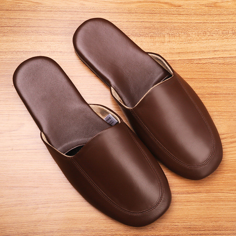 羊皮拖鞋日用防滑居家男士家柔软春夏夏天全羊居家凉拖