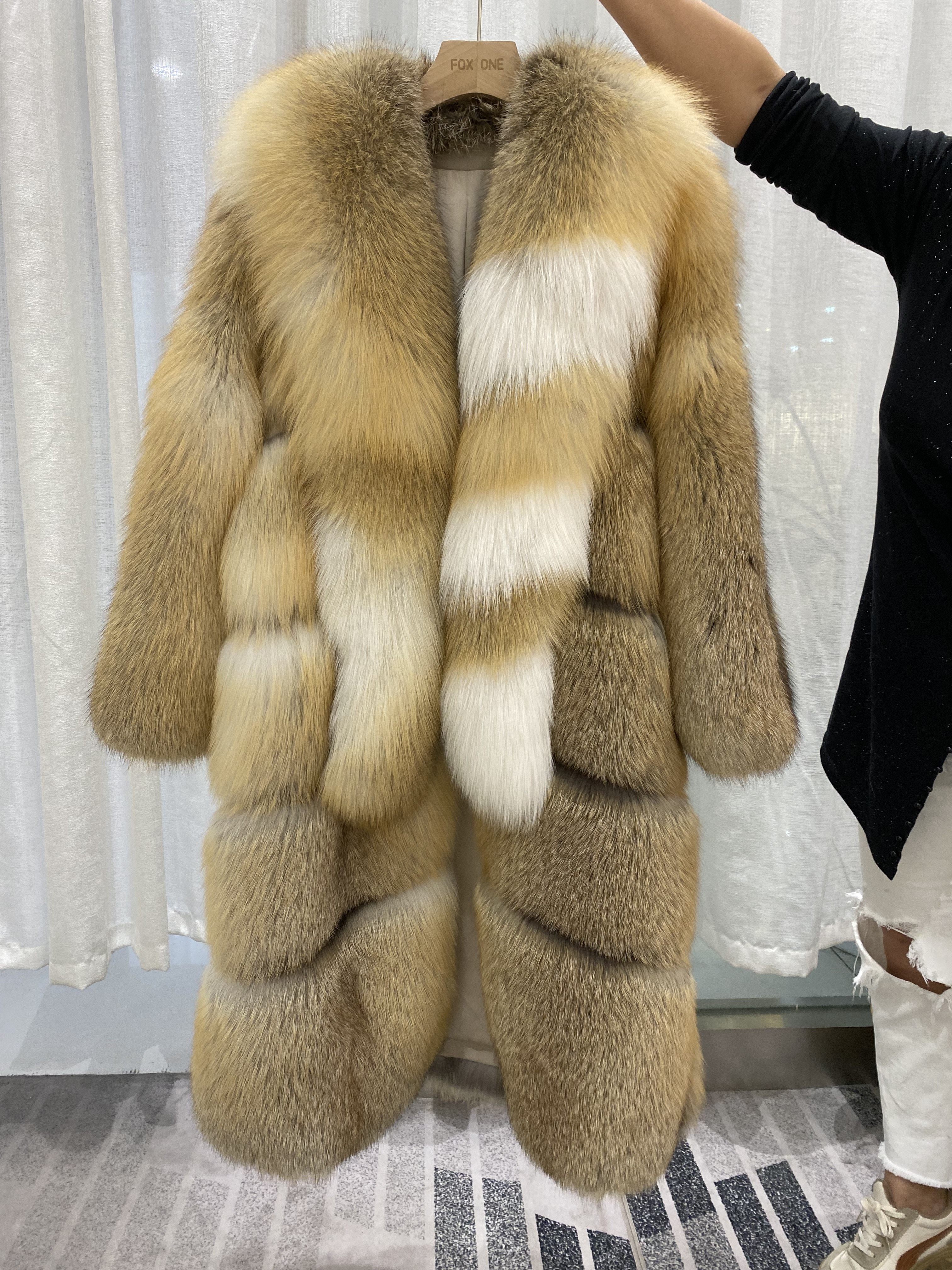 进口皮草秋冬2022大衣裘皮高奢外套整皮中长皮草