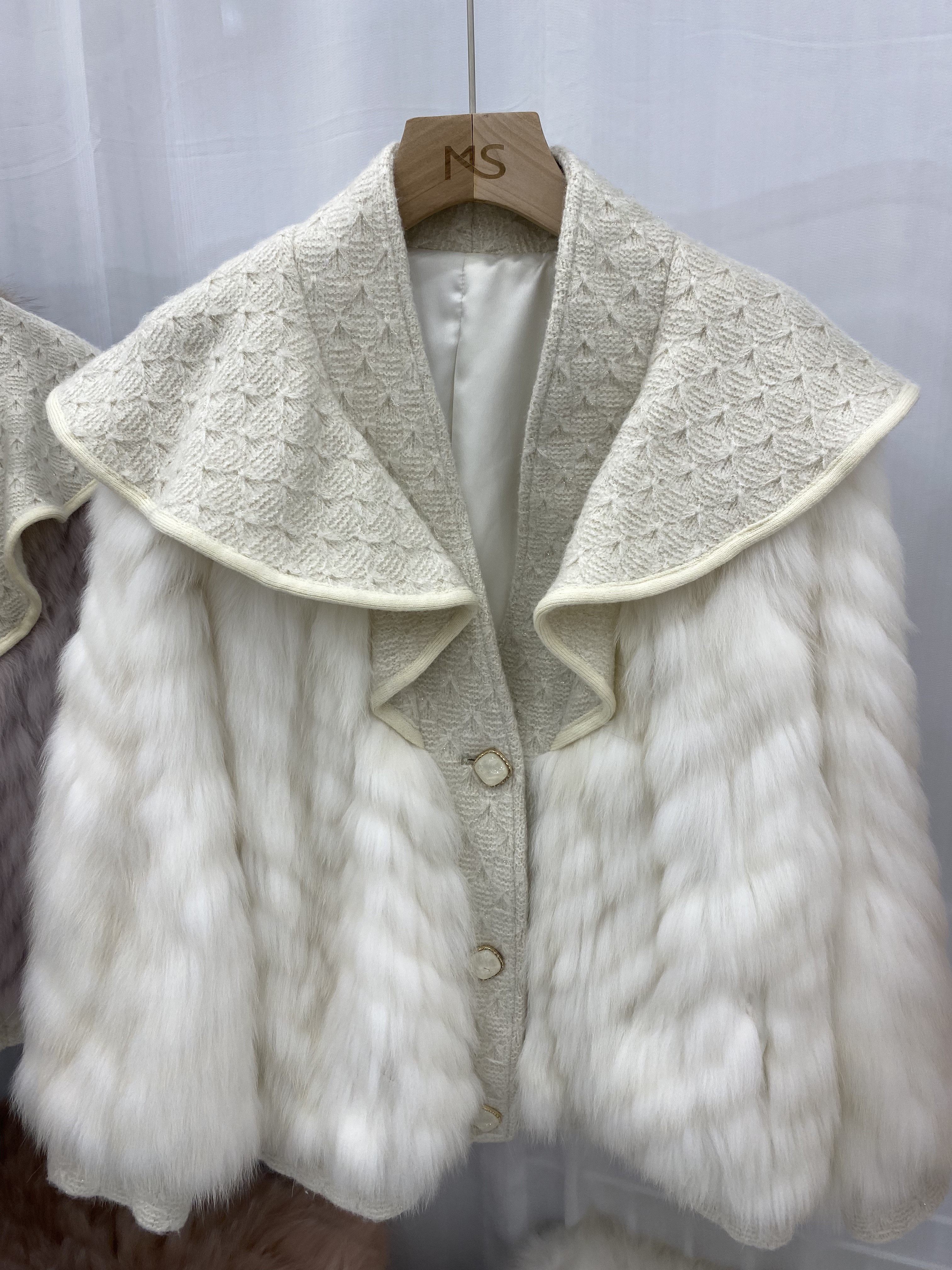 外套车条皮草保暖领加翻领毛车条狐狸海宁新款皮草