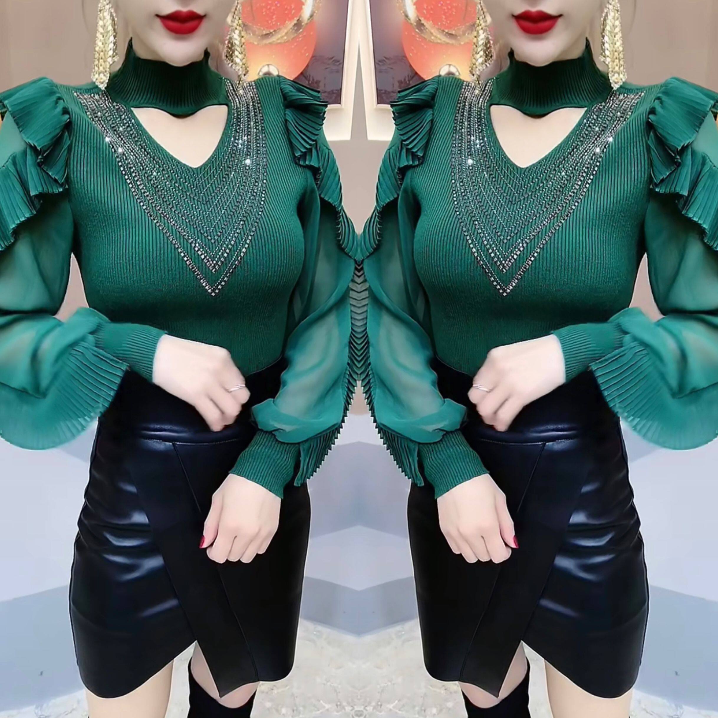 轻奢奢风抖音网红爆款女装2021年秋季重工高品t恤