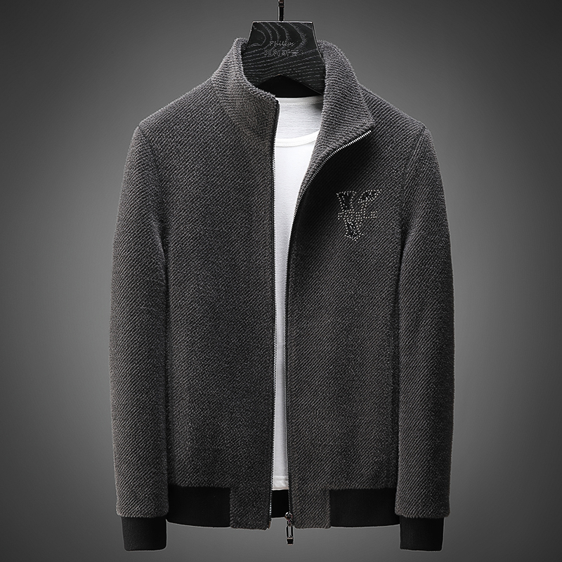 保暖不臃肿 高端金貂绒加厚夹棉外套男士秋冬棉衣休闲立领夹克男