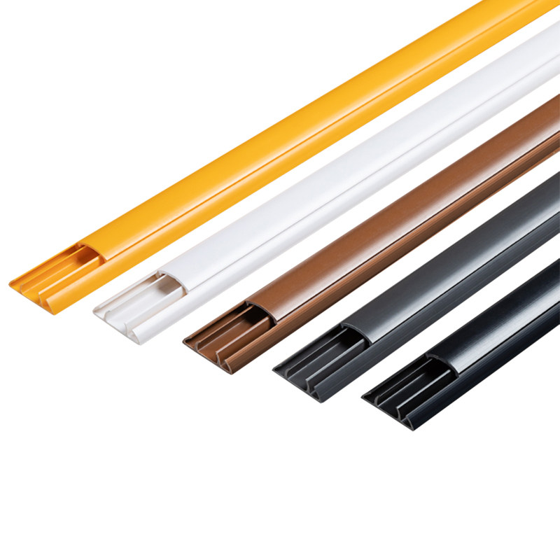 线槽25x8mmpvc隐形电线装饰遮线地槽弧形防踩贴地配线槽