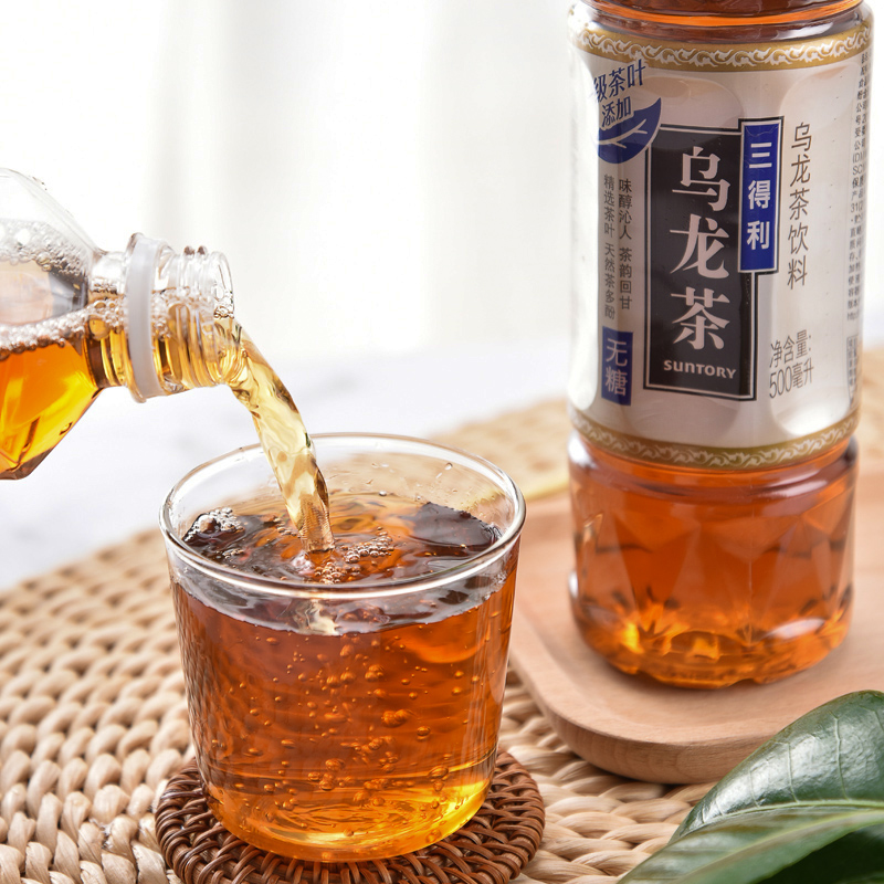 乌龙茶15瓶装suntory三得利东洋无糖茶多酚饮料低糖整箱茶饮料