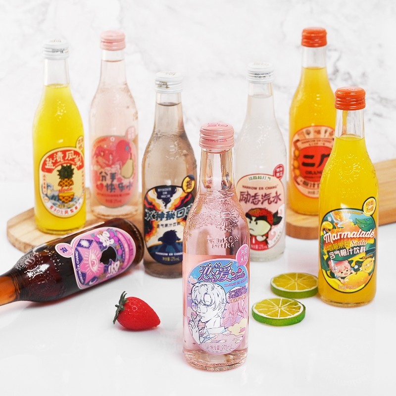 12瓶装二厂樱花水蜜桃网红恋爱汽水