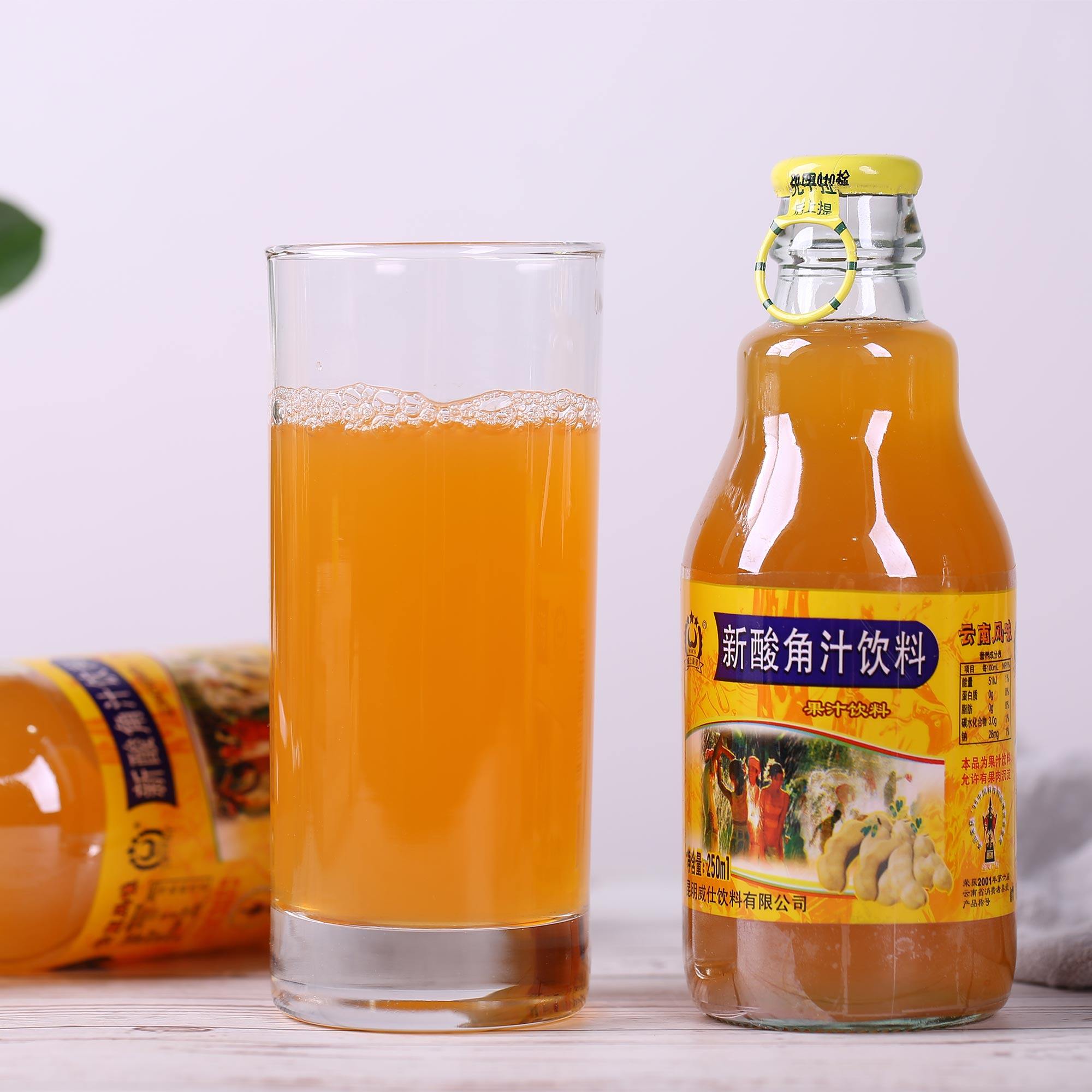 250ml瓶装云南特产威仕康星新酸角饮料酸角果汁饮料果味