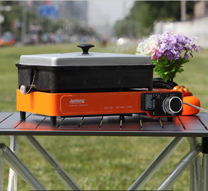 户外便携式燃气烧烤炉家用商用无烟烧烤架野营瓦斯卡式炉防风野餐