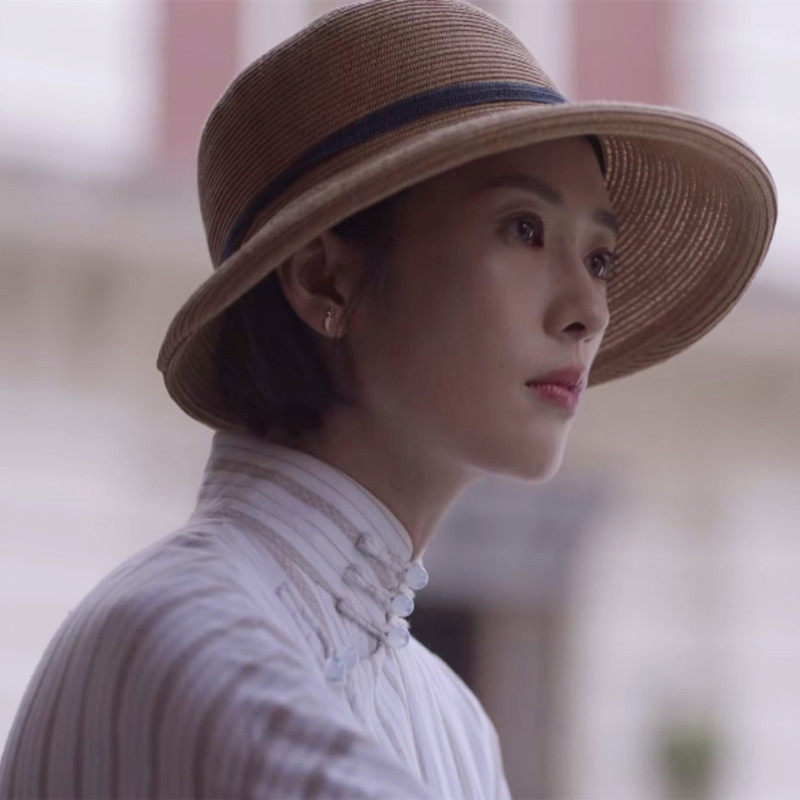 叛逆者童谣朱怡贞同款优雅复古卷边沙滩帽子日本帽子
