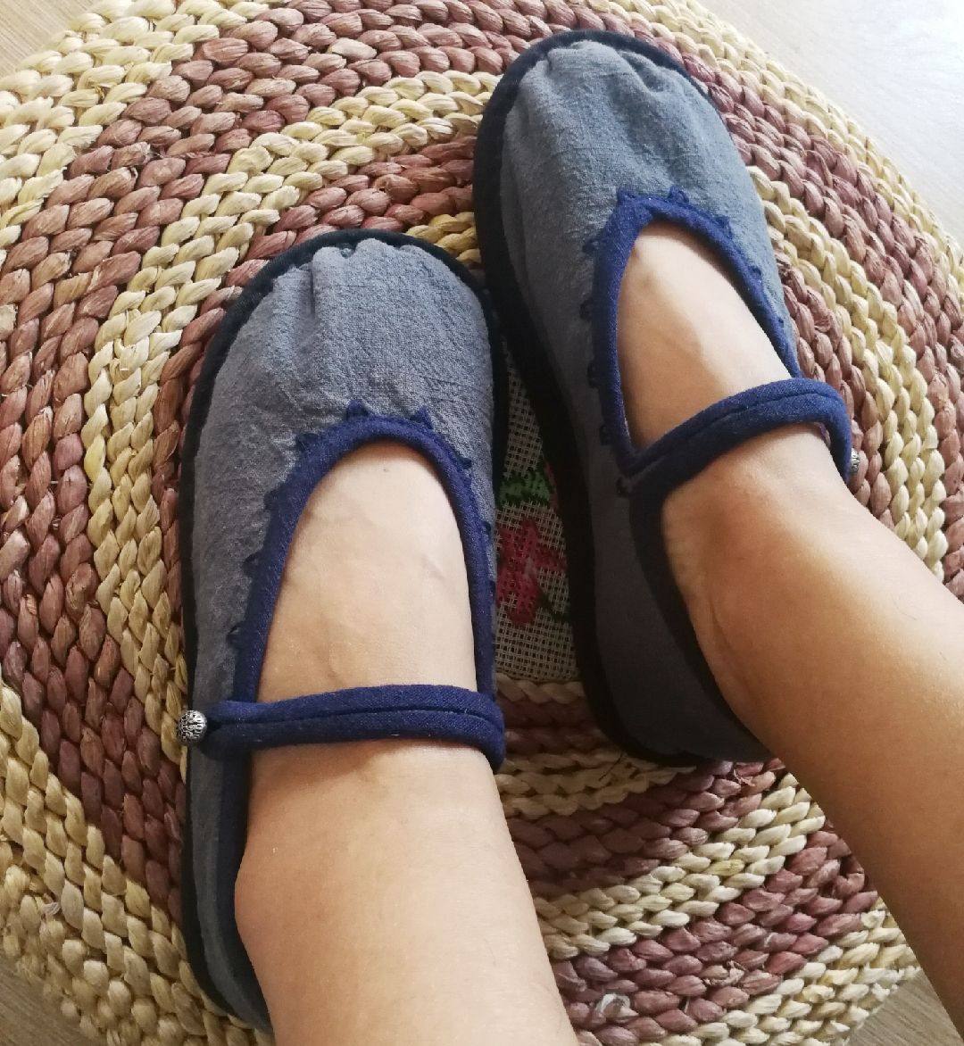 布鞋女鞋千层手工纳底系扣复古禅意女士老北京布鞋