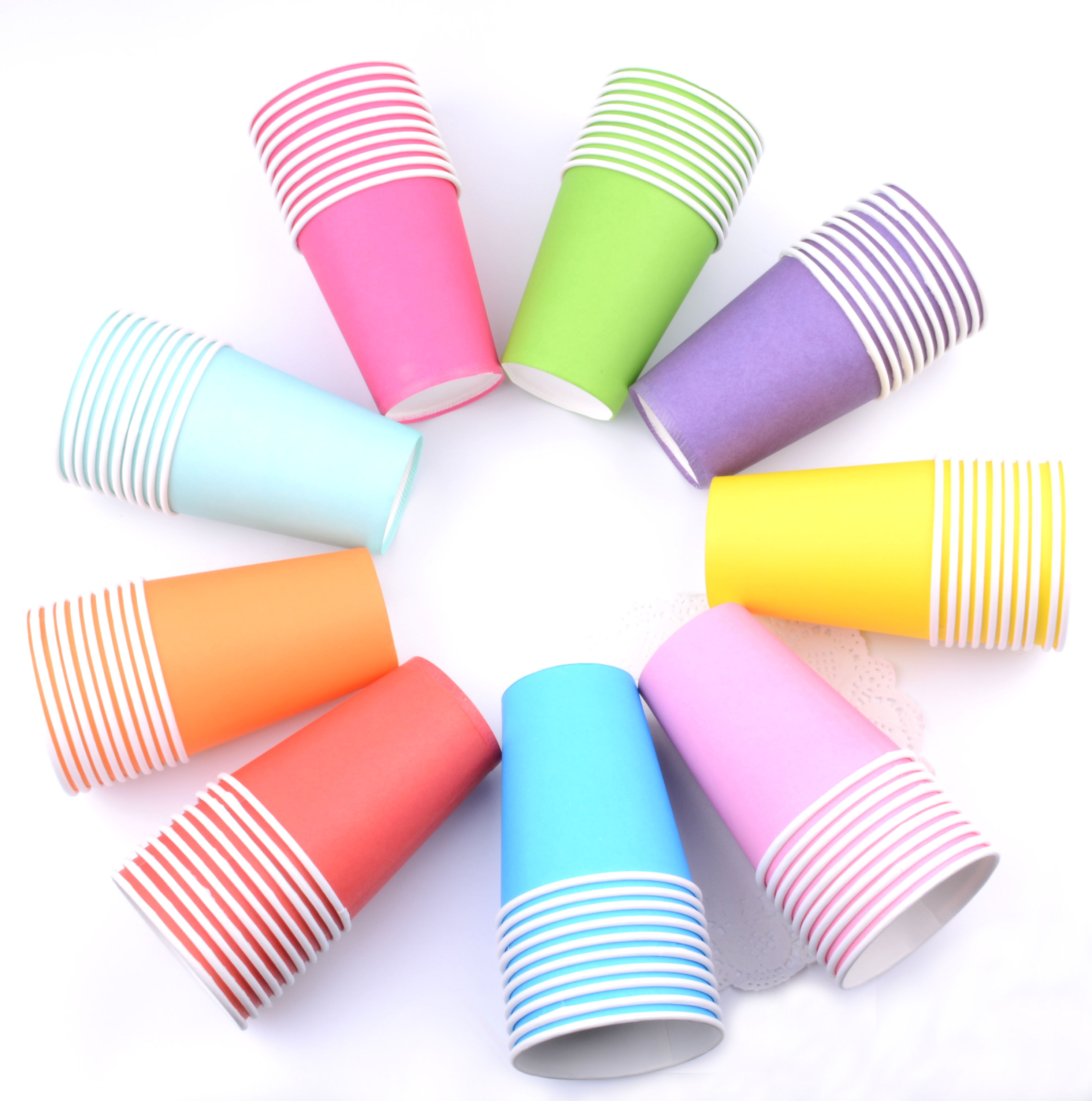 一次性手工加厚彩色纸杯 白色纸杯幼儿园儿童diy手工美术创意材料