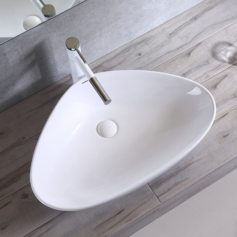 三角形台上陶瓷阳台家用卫生间洗手洗脸盆洗手盆艺术台上盆