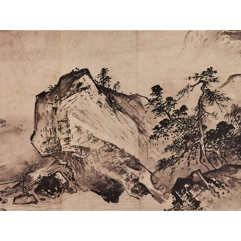 古代名画仿真复制品夏圭溪山清远远图国画山水国画