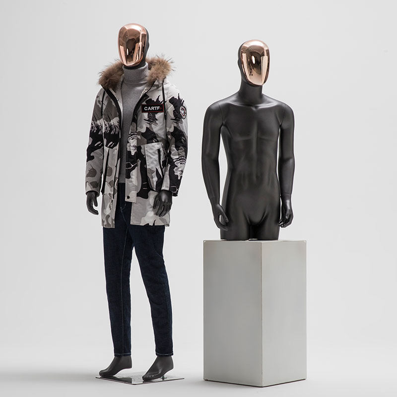 华贵模特道具男全身黑色电度脸时尚运动韩版男装衣架人台橱窗展示