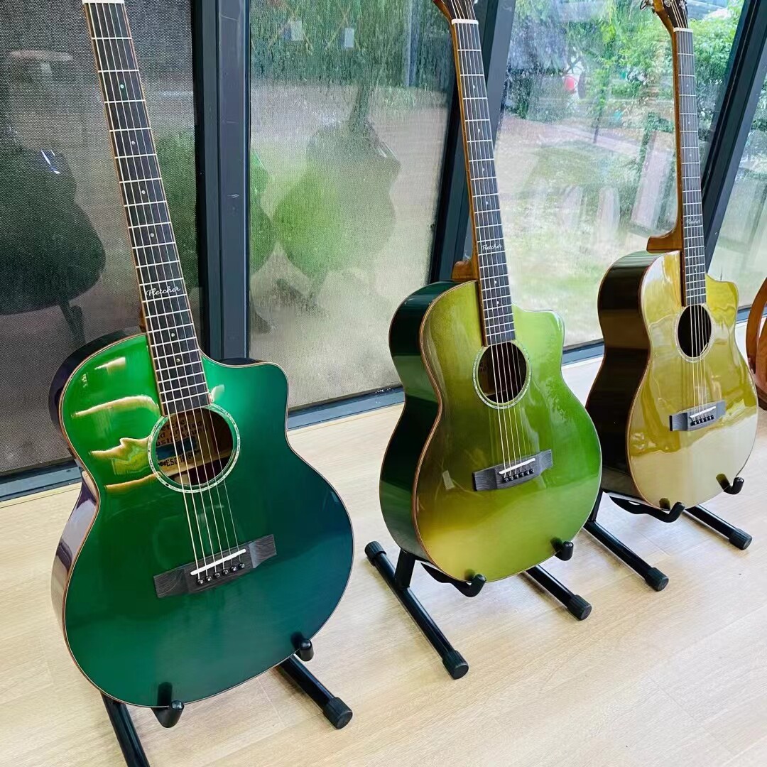 弗莱契尔fletcher39寸民谣吉他单板初学者学生用渐变色吉他民谣吉他