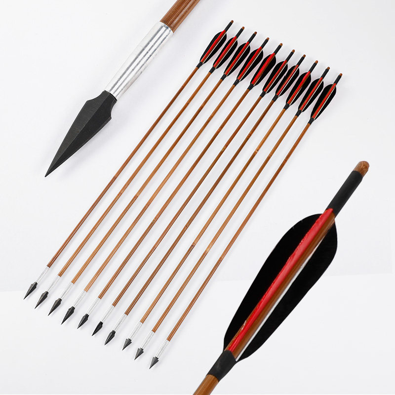 弓箭箭支射箭反曲弓复合弓传统弓练习箭玻纤箭木箭竹箭碳箭整盒装