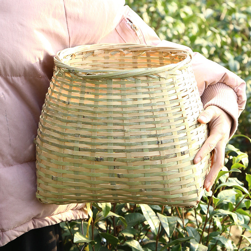 竹编采茶手工竹篓背篓茶叶塑料竹筐筐采茶竹竹编