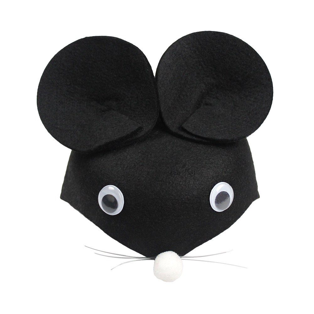 鼠年头饰小老鼠发箍百搭喜庆新年发卡可爱毛毡聚会装饰头箍